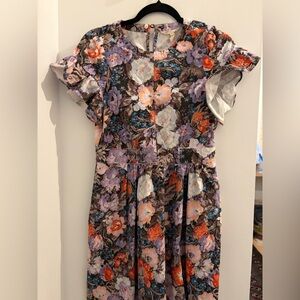 Rebecca Taylor Dress - Purple and Orange Floral